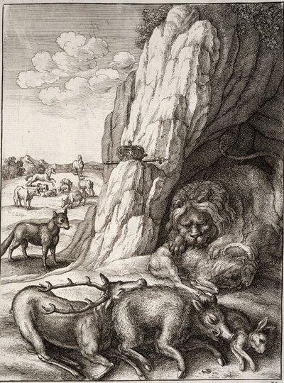 Der kranke Löwe von Wenceslaus Hollar